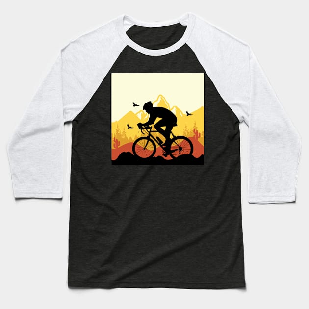 Mountain bicycle Baseball T-Shirt by FIFTY CLOTH